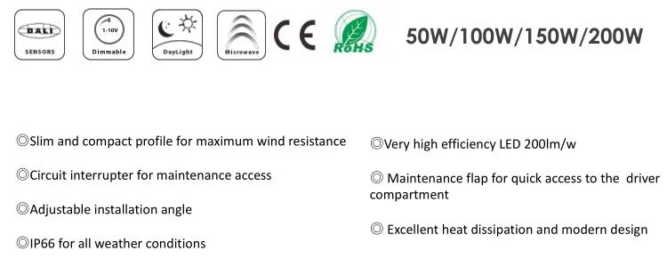 SMD3030 Sustainable Hybrid Street Lamp NEMA Intelligent LED Pathway and Parks Luminaire