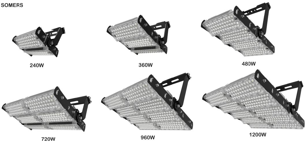 Long Distance Floodlight High Power LED Industrial Stadium Flood Tunnel Lights 240W 360W 480W 720W 960W 1000W 1200W Outdoor Lighting Tennis Court Parking Lot