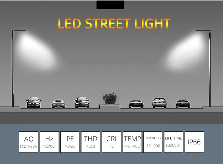 7 Years Warranty Dimmable Waterproof 25W 50W 80W 100W 120W 150W 180W LED Street Lighting