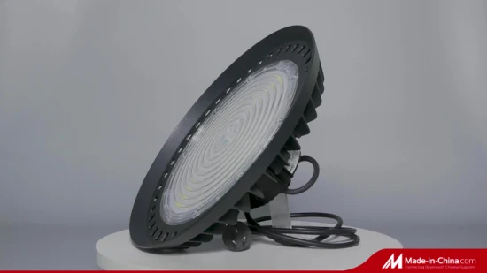 IP65 LED-UFO-Hochregalleuchte vom Typ F, hohe Leistung, Lumen, Lager, Logistik, Innenflut, Stadionlicht, 100 W, 150 W, 200 W, Hochregallager, CE, RoHS, SAA, LED-Industrieleuchte